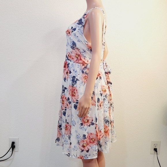 Torrid Floral Print Crinkled Chiffon Tank Dress Sz 2X - Picture 7 of 16